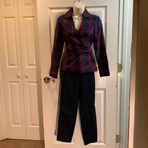 Adorable outfit! Talbots shirt size 6P and Dalia Collection pants size 4.